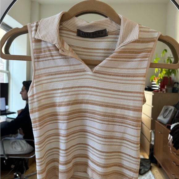 VINTAGE Italian designer Lulu Bravo collared top - Picture 3 of 4